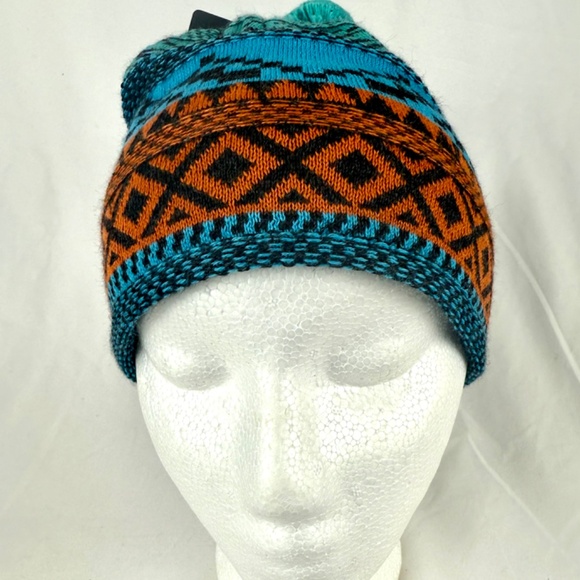 NWT Pistil Winter Beanie Stocking Ski Cap Isabetta Teal Aztec Christmas Gift - Picture 3 of 12